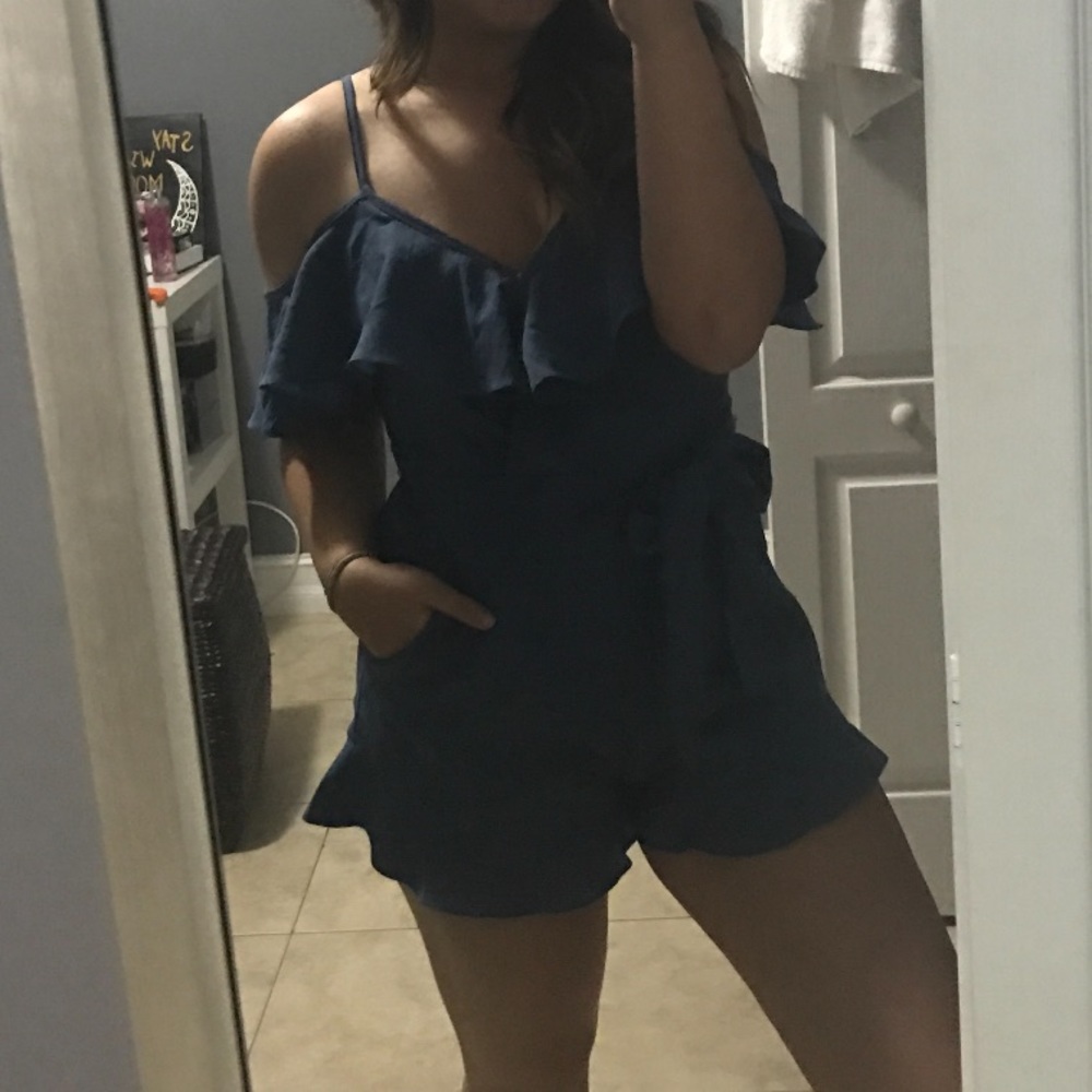 Denim Romper